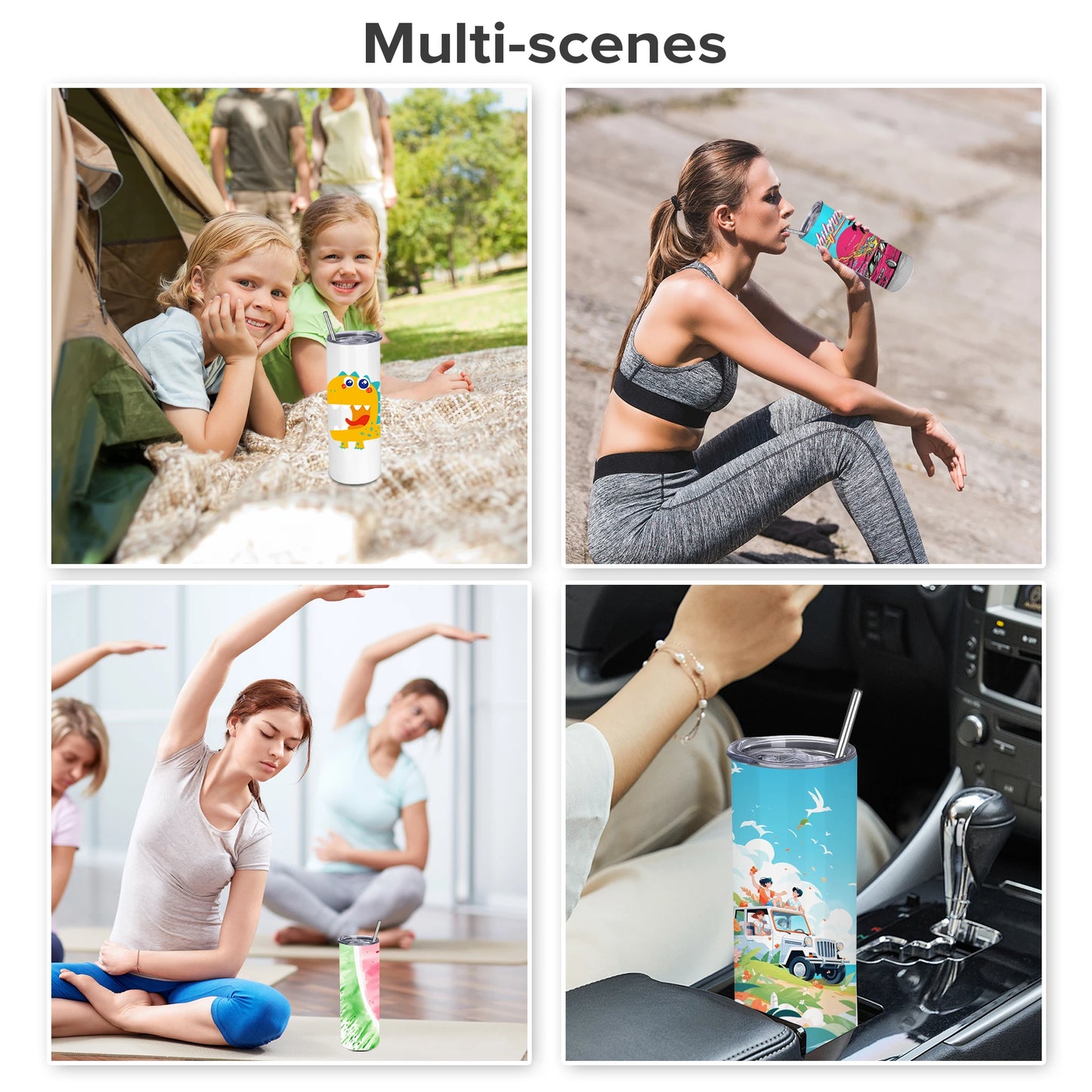 Drinkware Sublimation Tumblers 20 Oz Skinny 25 Pack Steel