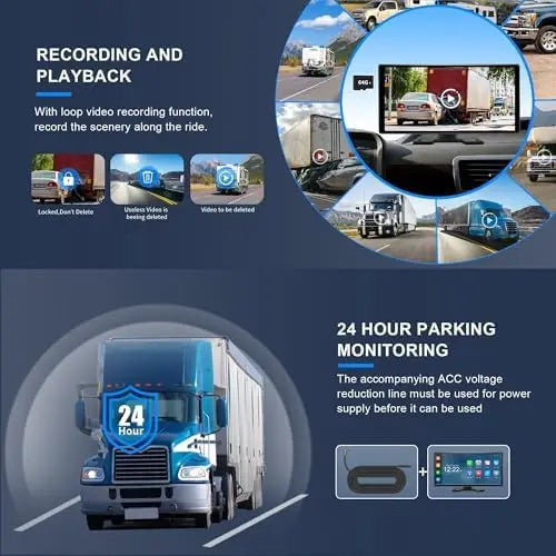 YTYIN Truck Camera System 4CH 1080P Dash Cam Wireless CarPlay