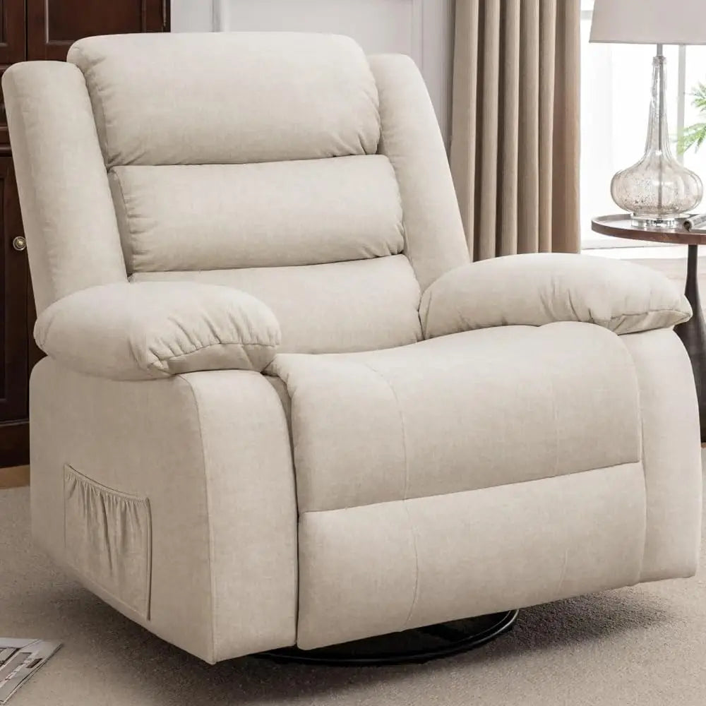 XMSJ Recliner Chair Rocking Massage And Heat 360 Swivel