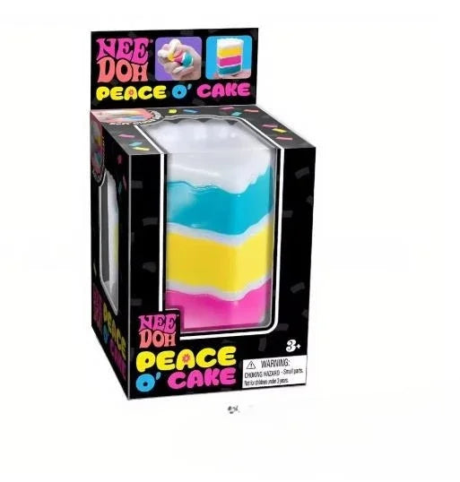 NeeDoh Peace O' Cake Rainbow Squishy Toy Stress Relief Fidget