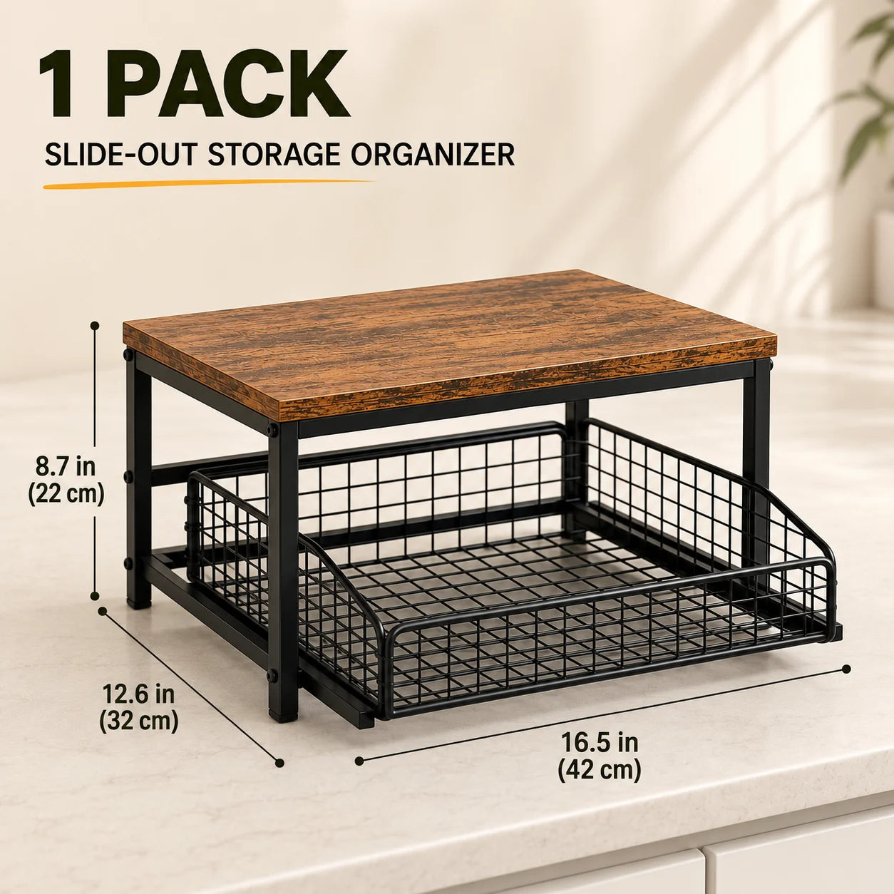 Kitchen Microwave Stand with Drawer, Multifunctional Countertop Organizer Storage Rack, Upright Shelf for Oven, Baking Tools and Kitchen Essentials