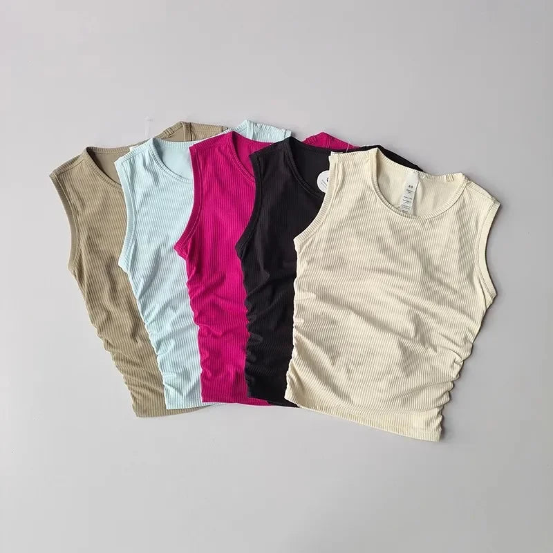 NONECN Womens Quick Dry Yoga Vest Tank Top Slim Fit Sports