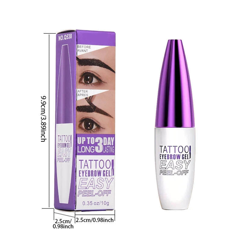 Waterproof Peel Off Eyebrow Tint Gel 10g Long Lasting Brow Makeup Natural Look Smudge Proof Easy Peel Brow Gel 4 Colors for Daily Party Festival Gift