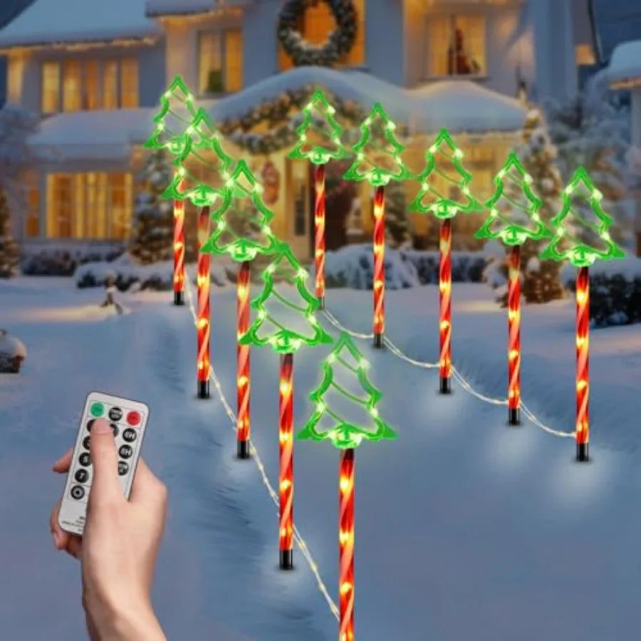 Hign-concerned Candy Cane Pathway Lights Outdoor Christmas