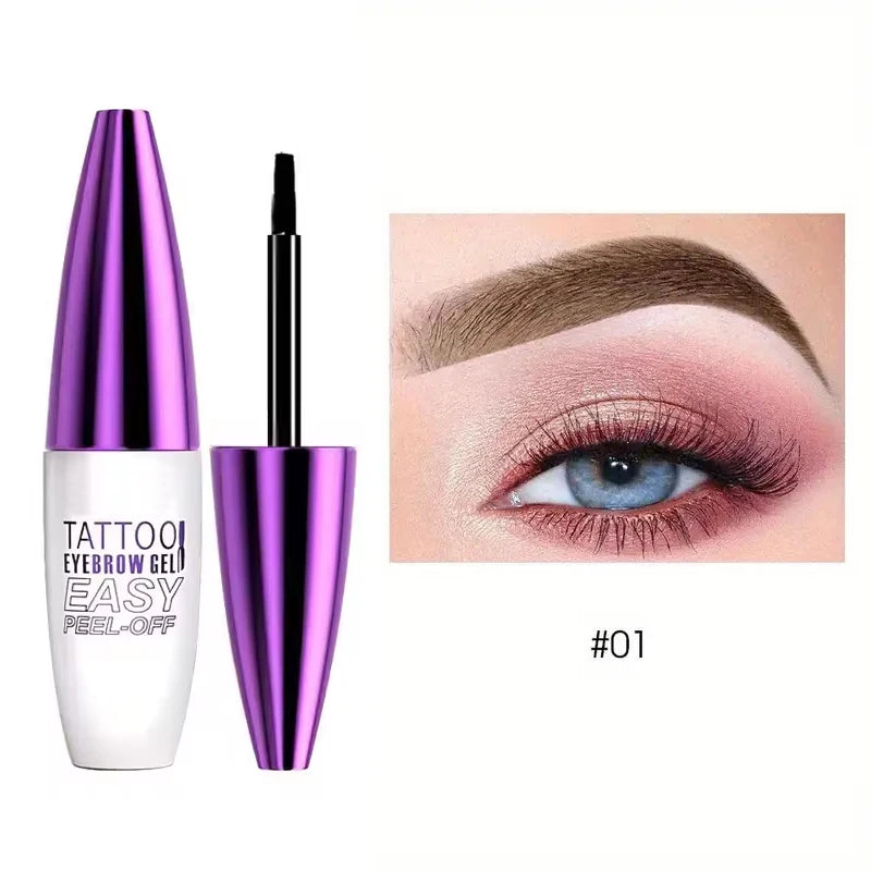 Waterproof Peel Off Eyebrow Tint Gel 10g Long Lasting Brow Makeup Natural Look Smudge Proof Easy Peel Brow Gel 4 Colors for Daily Party Festival Gift