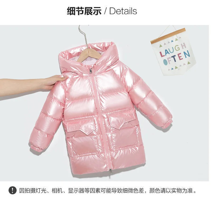 Girls Hooded Down Winter Jacket Waterproof Outerwear Coat
