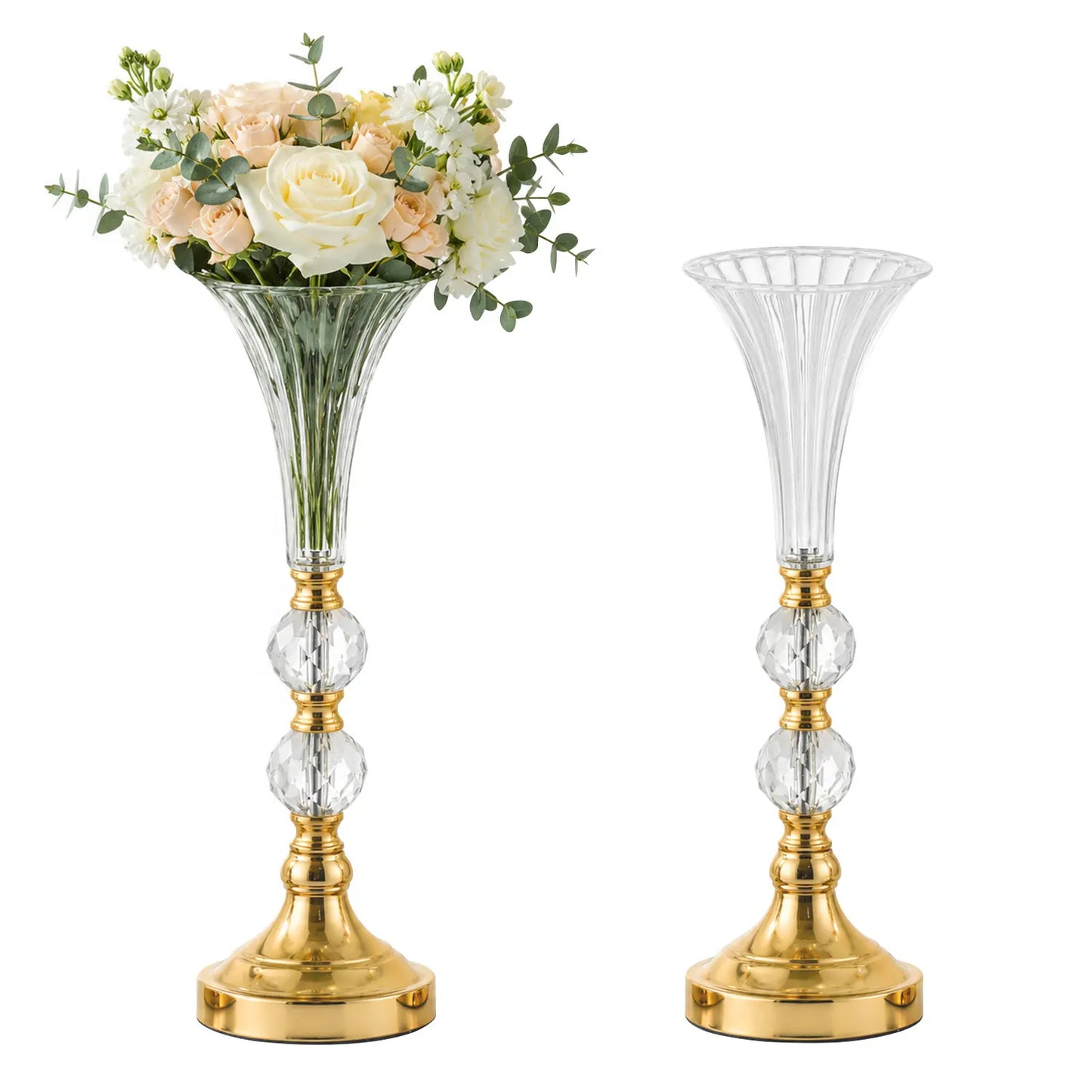 Acrylic Trumpet Vase Elegant Floral Centerpiece for Wedding Reception