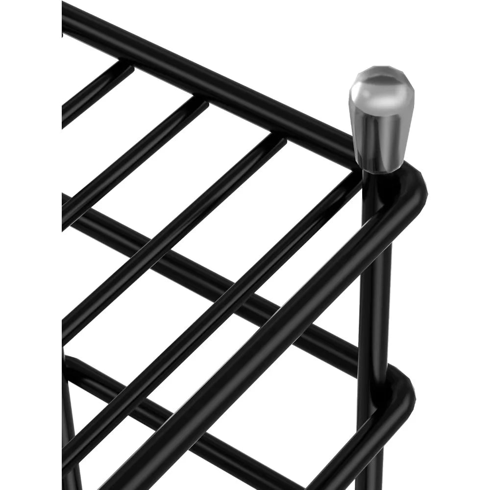 5 Slot Black Stainless Steel Toothbrush Holder for Bathroom Organizer Wall Mounted Bathroom Accessories Storage Rack for Small Spaces