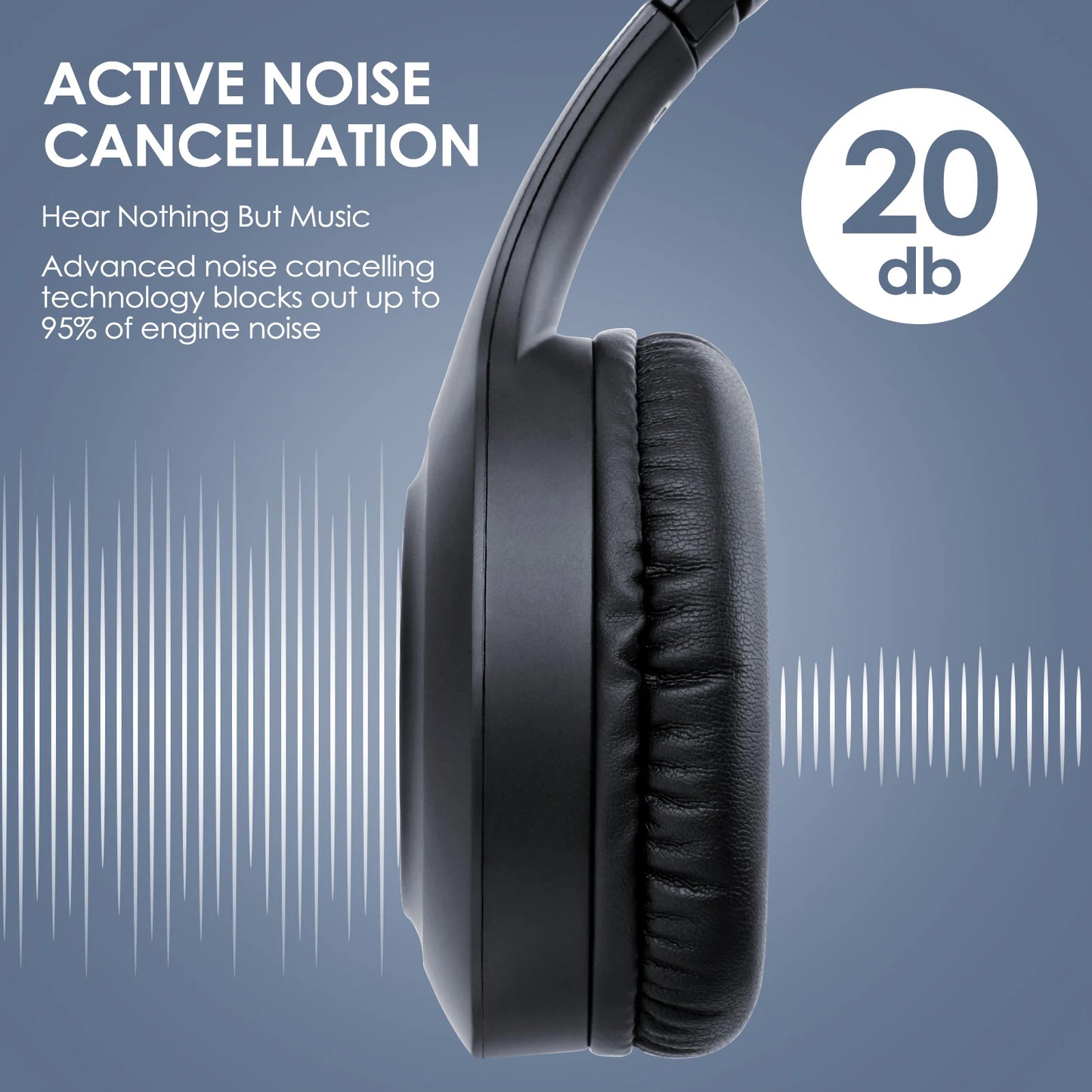Siindoo JH-ANC923 Active Noise Cancelling Bluetooth Headset