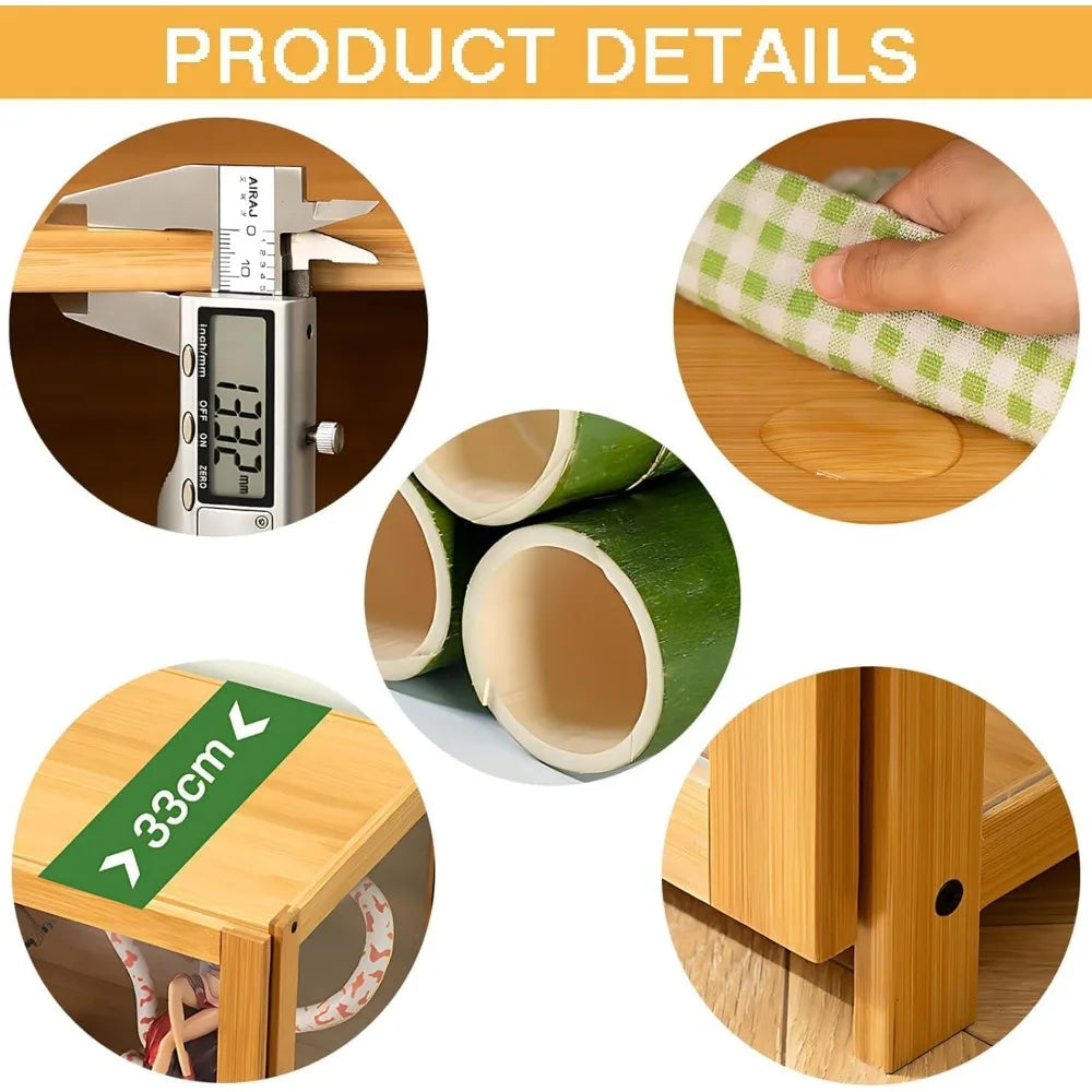 XMSJ Display Cabinet With Acrylic Doors 5Tier Curio Case