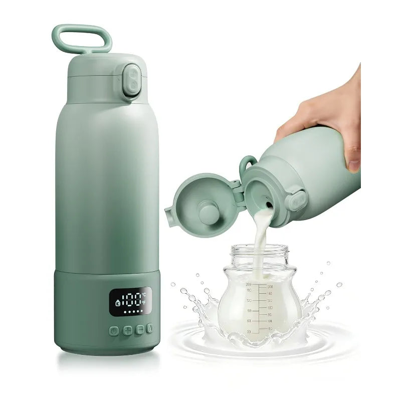 Portable Electric Heating Thermos Cup With LED Temperature Display