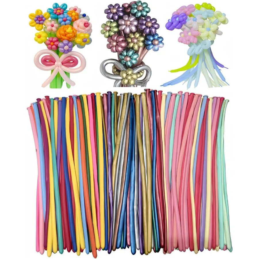 1000 Pcs 260 Long Balloons Set With 600 Matte 200 Metallic 200 Pastel Colors Ideal For Creative Parties
