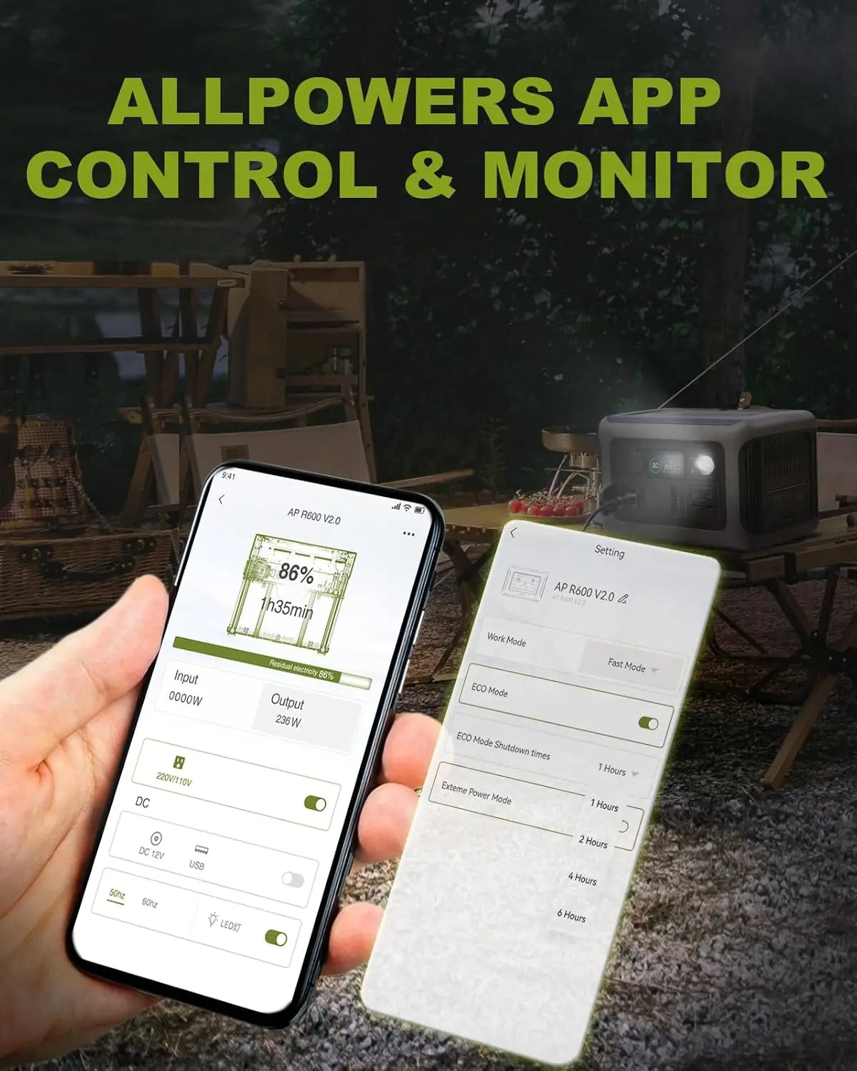 ALLPOWERS R600 Portable Power Station 299Wh Outdoor Use