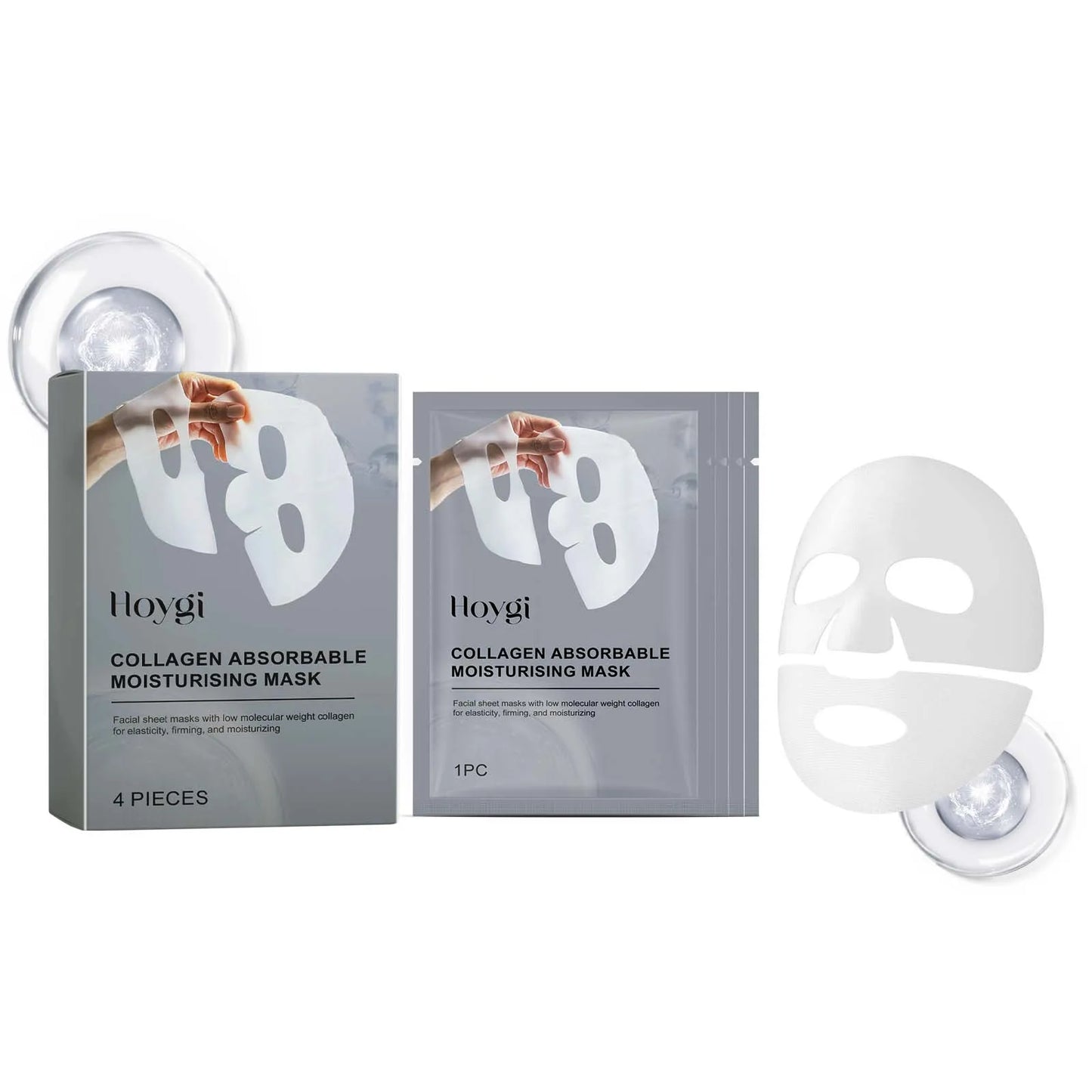 Collagen Absorbable Moisturising Mask Overnight Lifting Firm Fade Fine Lines Wrinkle Smoothing Hydrating Facial Mask Skin Care