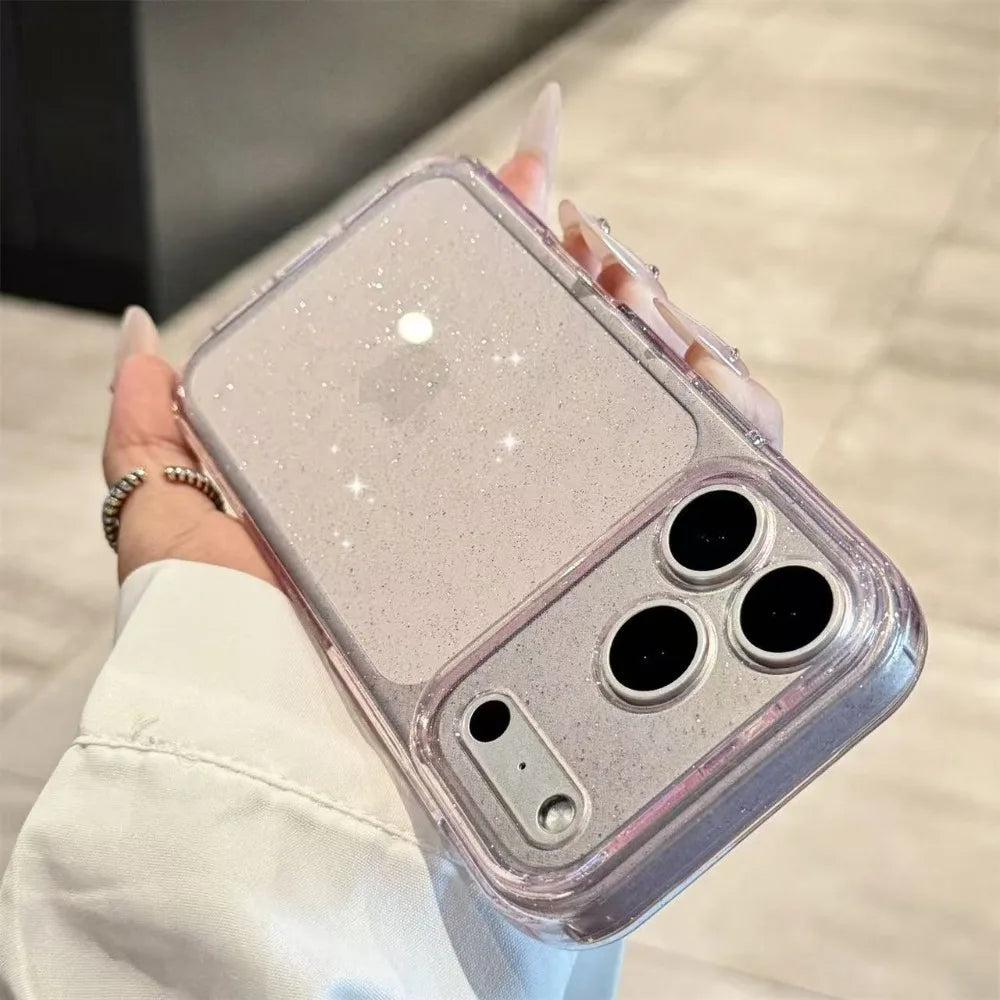 FUCHU Luxury Glitter Silicone Clear iPhone Case Pro Series