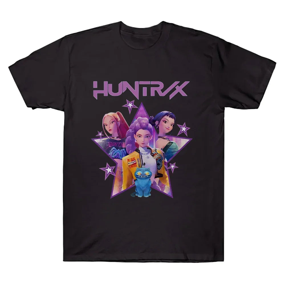 Kpop Demon Hunters Tee For Men Women O Neck Sleeves