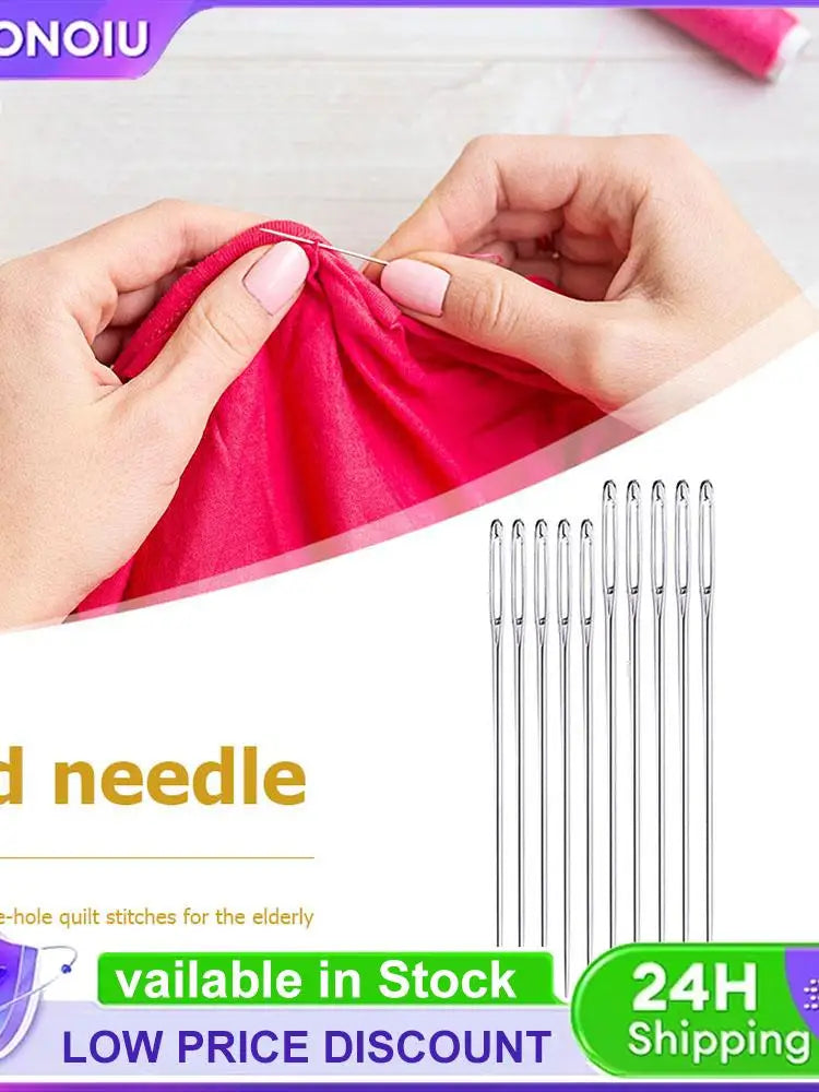 25pcs Stainless Steel Sewing Needles Home Threading Embroidery Stitching Tools