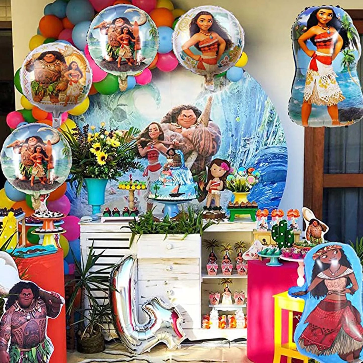 Disney Moana Foil Balloons Birthday Party Decoration