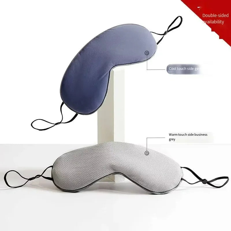 Korean Style Ice Silk Sleeping Eye Mask Adjustable Light Blocking Breathable