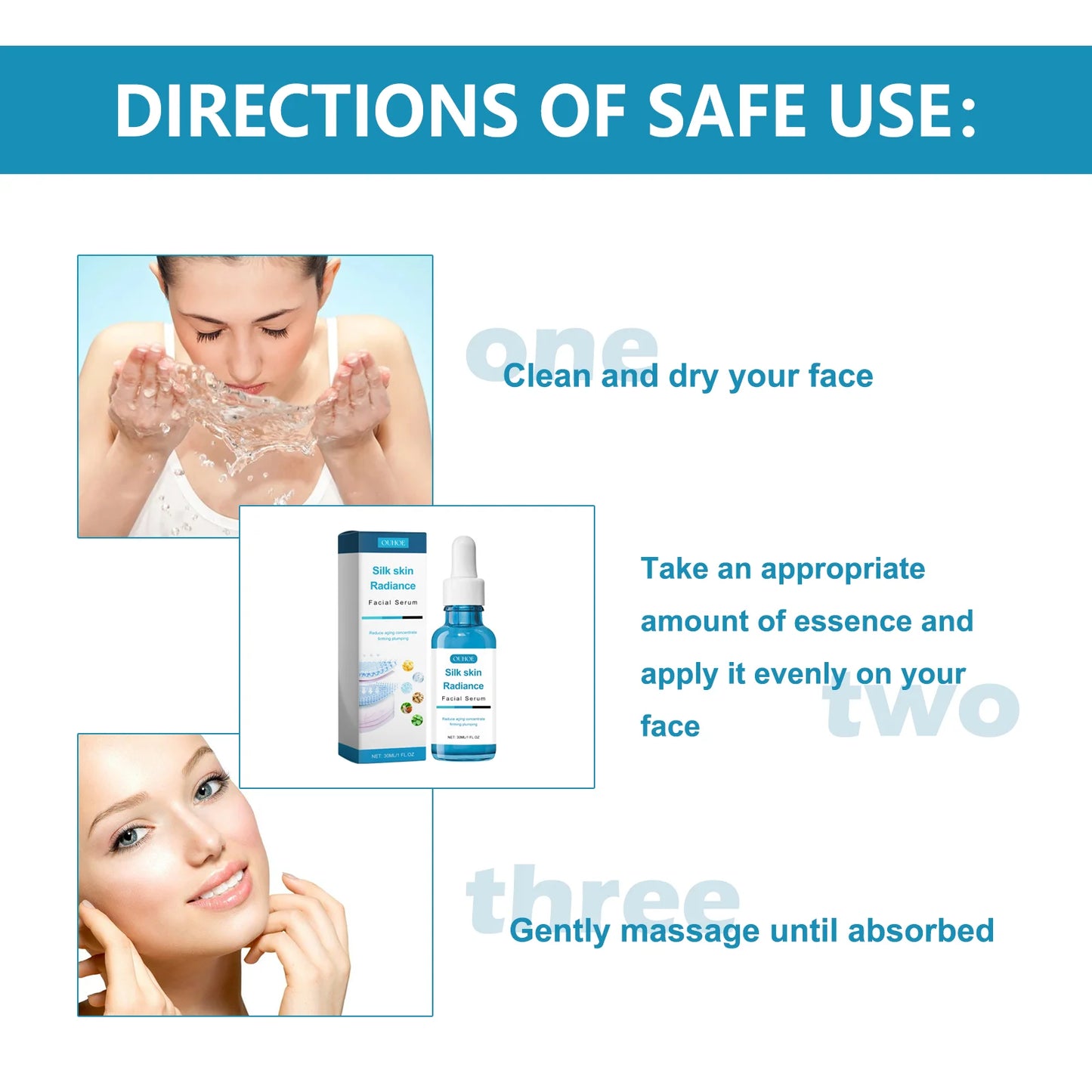 Ouhoe Hyaluronic Acid Facial Essence Deep Moisturizing Serum