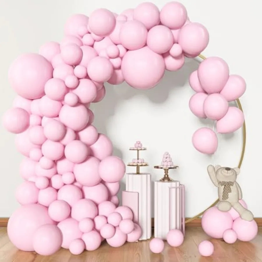 153pcs Balloon Garland Arch Kit, Different Sizes 18 12 10 5 inch Latex Metallic Confetti Gold Balloons Baptism Birthday Boho Ba