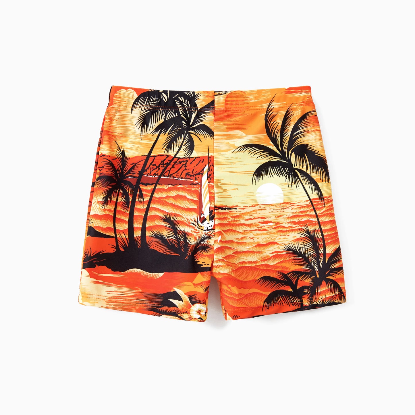PATPAT Tropical Hawaiian Boys Swim Trunks Board Shorts For Summer