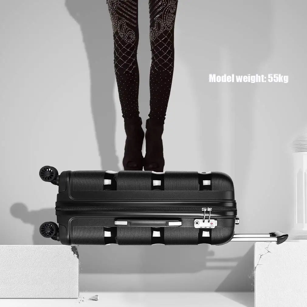 Kono 24 Inch Check In Suitcase 66L Spacious PP Hardshell TSA Approved For Secure Travel