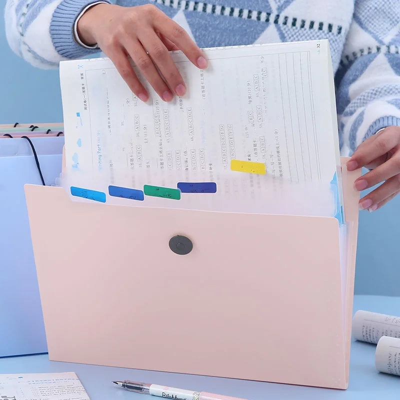 Expanding File Folder 5 Pocket For Documents Portable Office