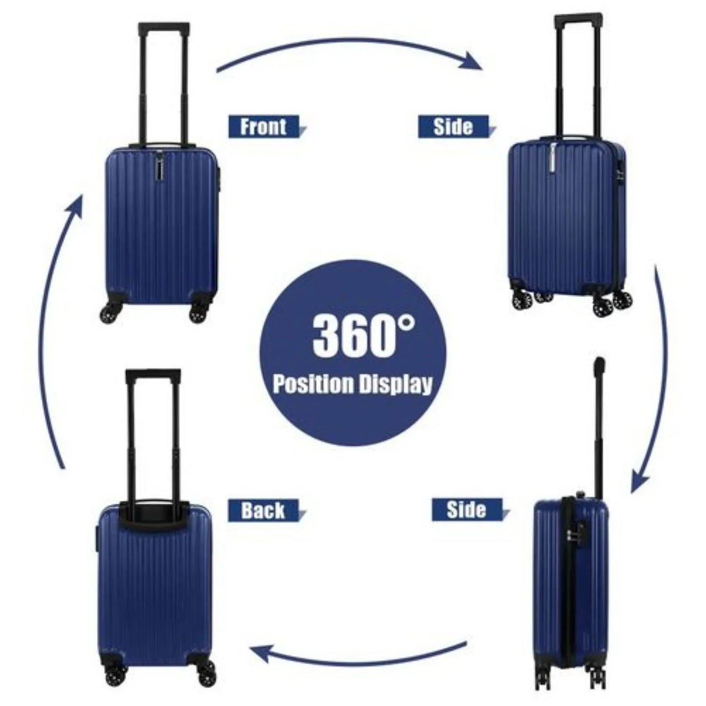 Two Piece Hardshell Luggage Set With Spinner Wheels TSA Lock