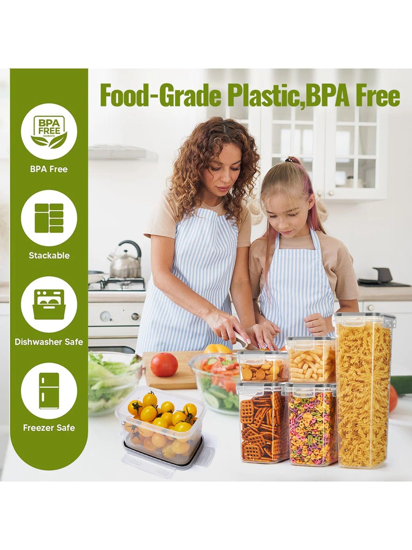 48 Piece Kitchen Decor And Accessories Complete Food Storage Containers With Lids Clear Food Jars Reproof Sealed Crisper