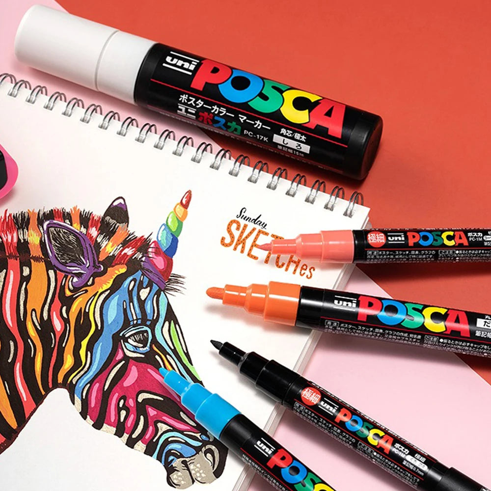 UNI POSCA PC3M Acrylic Marker Set 16 Piece Markers