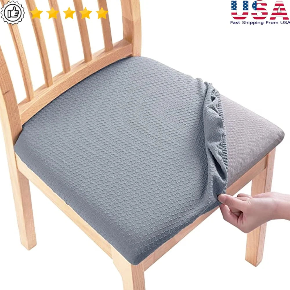 DUTRIEUX Stretchable Chair Seat Covers Set 2 Universal Fit