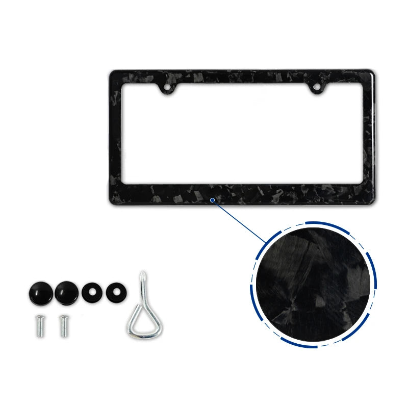 Universal US Standard Size Carbon Fiber Car License Plate Frame Cover Holder 16*32CM License Plate Frame Protection Parts