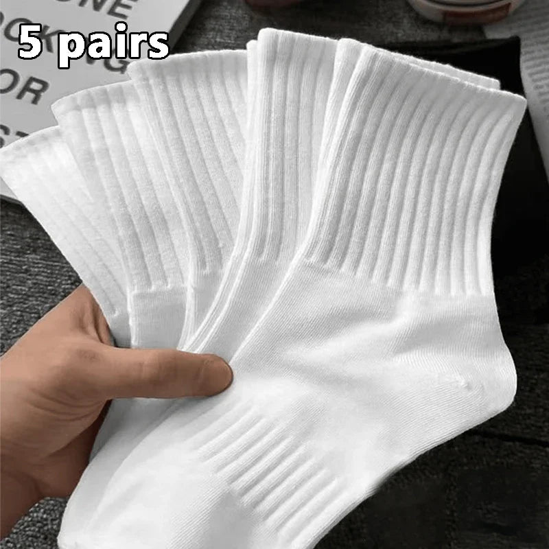 Men's Breathable Socks Anti Odor Sweat Absorbing 5 Pairs