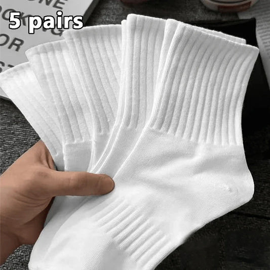 Men's Breathable Socks Anti Odor Sweat Absorbing 5 Pairs