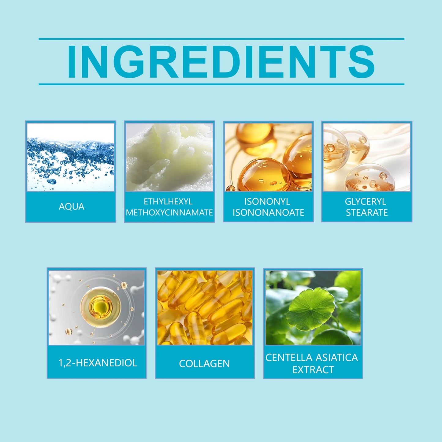 EELHOE 20g Centella Sunscreen Cream Stick SPF 50+ Long-lasting Anti-UV Deep Moisturizer Collagen Protector Isolation Facial Care