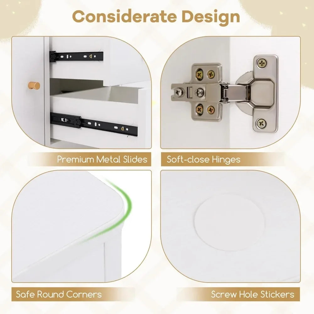 Angduo Toy Storage Organizer Cabinet With 2 Drawers