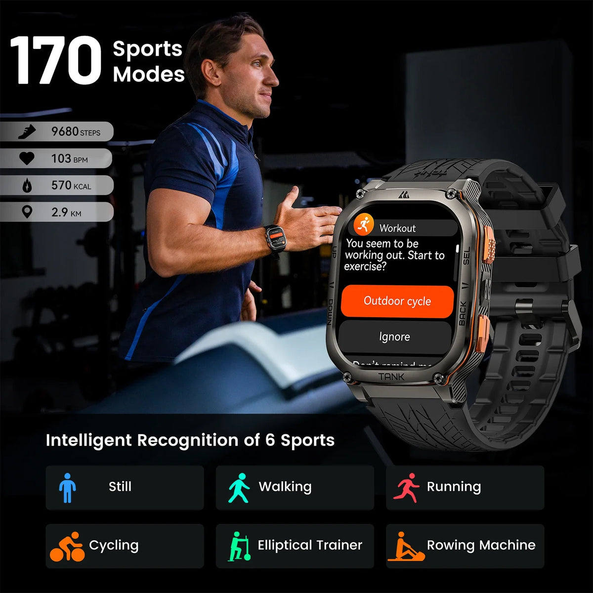 KOSPET Tank M3 Ultra GPS Smartwatch Calls Health Tracker Waterproof