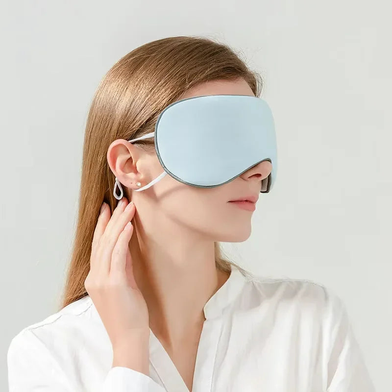 Korean Style Ice Silk Sleeping Eye Mask Adjustable Light Blocking Breathable