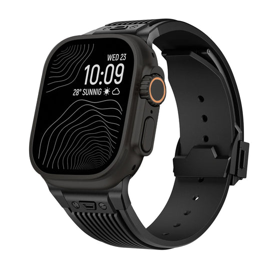 Silicone Strap for Apple Watch Ultra 2 49mm With Metal Buckle Compatible With Series 9 8 7 SE 10 And 46 45 44 42mm