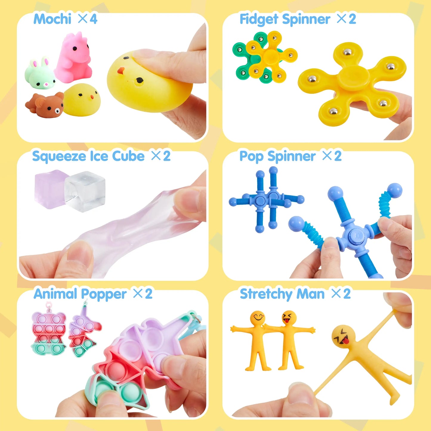 Joyfy 60 Pack Fidget Toys Party Favors Stress Relief Gifts