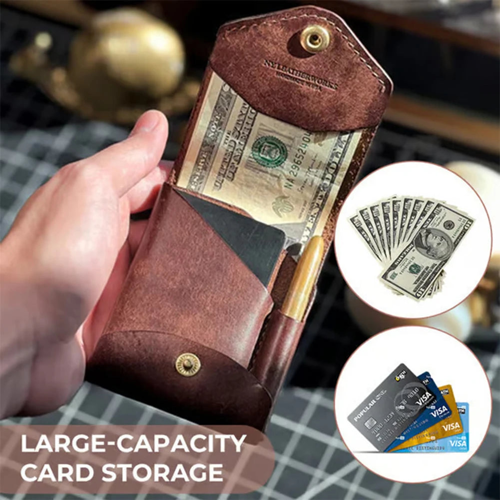 APWIKOGER Money Wallet Bi-Fold ID Card Clip Case With Pen
