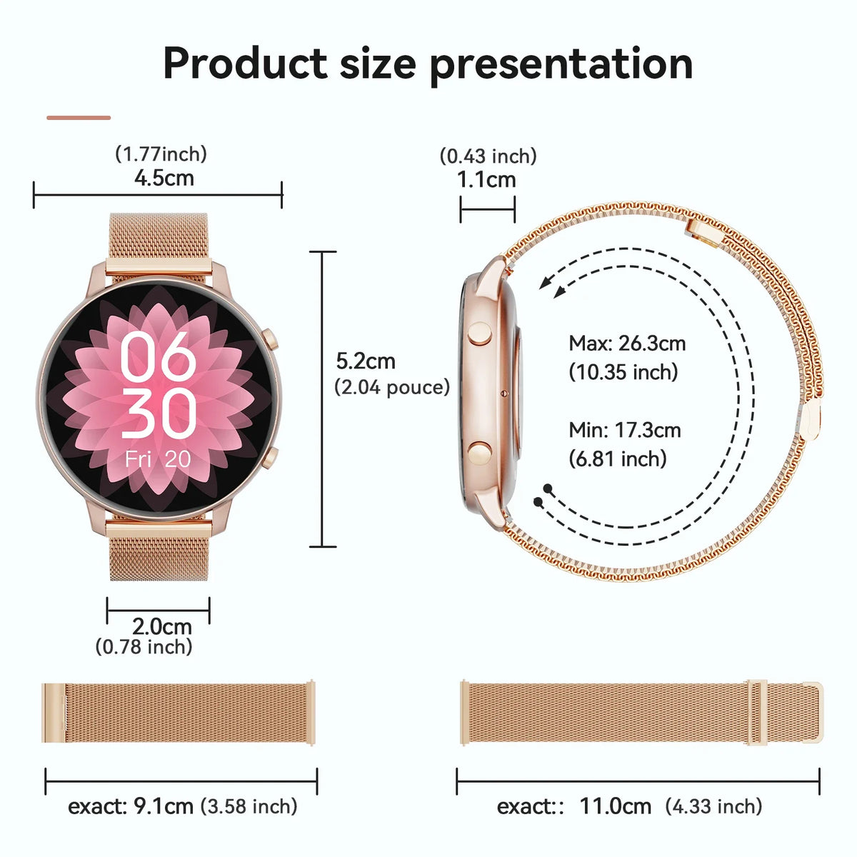 Waterproof Bluetooth Calling Smartwatch With Fitness Heart Rate SpO2 Tracking