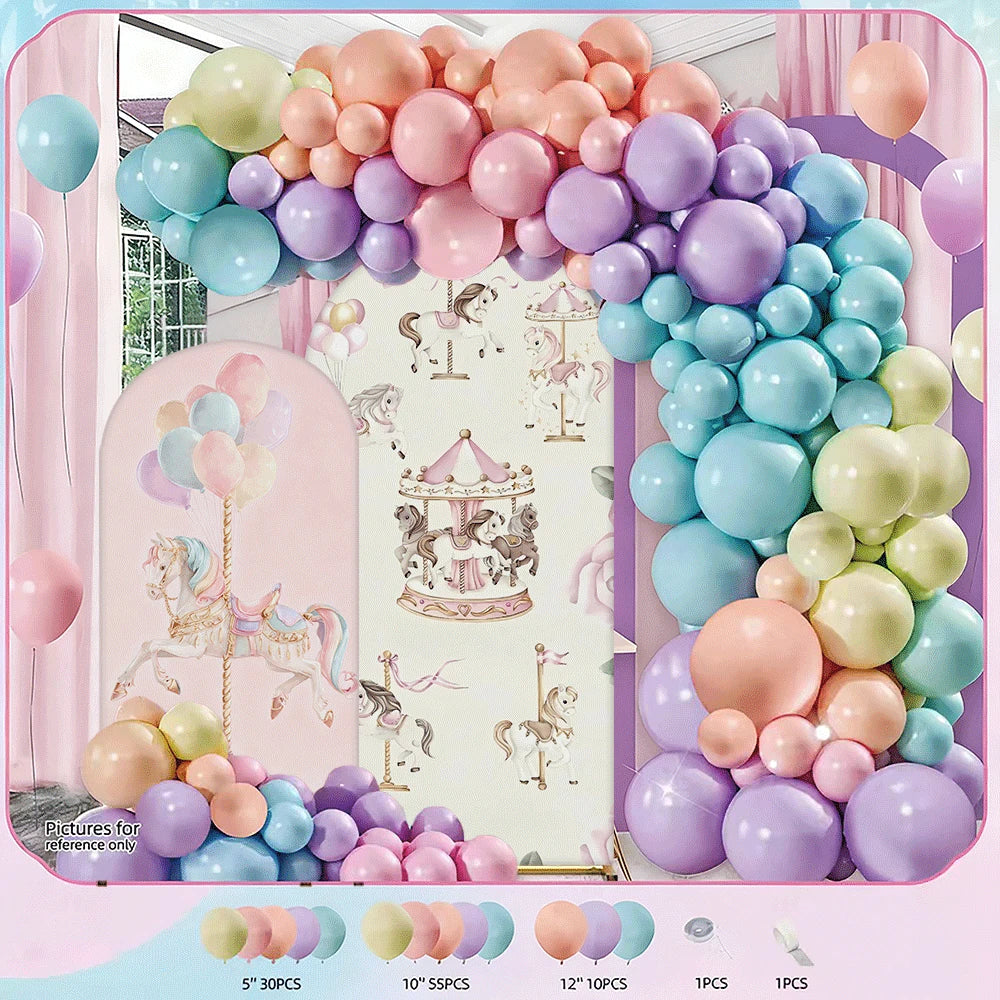 Carousel Theme Arch Backdrop For Kids Birthday Parties