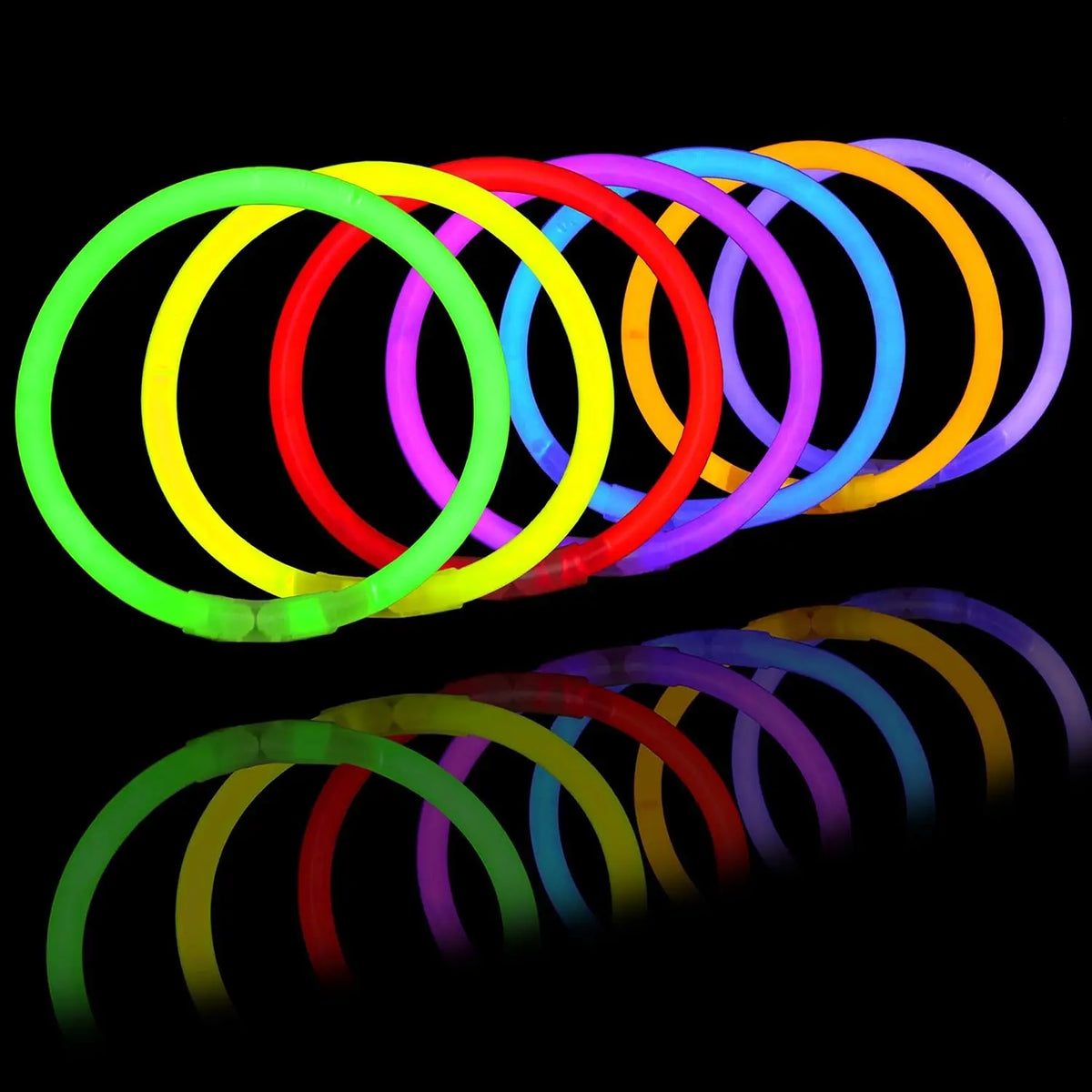 Bulk Glowsticks Bracelets Necklaces Glow in the Dark Neon Easter Christmas Halloween Football Party Supplies Pack