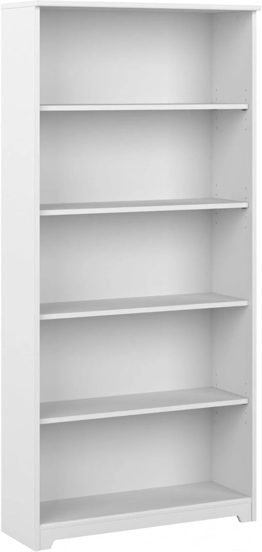 Cabot Collection Tall 5 Shelf Bookcase Open Display Cabinet
