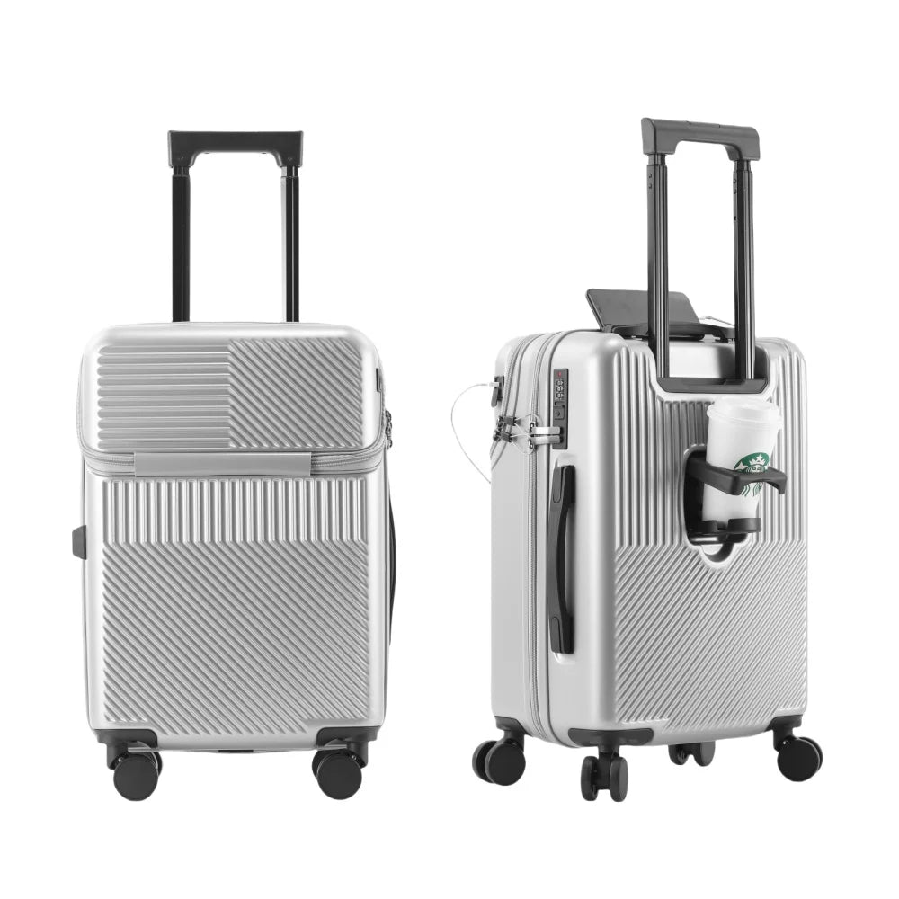 Polycarbonate Carry On Luggage 20 22 24 26 Inch With Spinner Wheels And Combination Lock For Travel