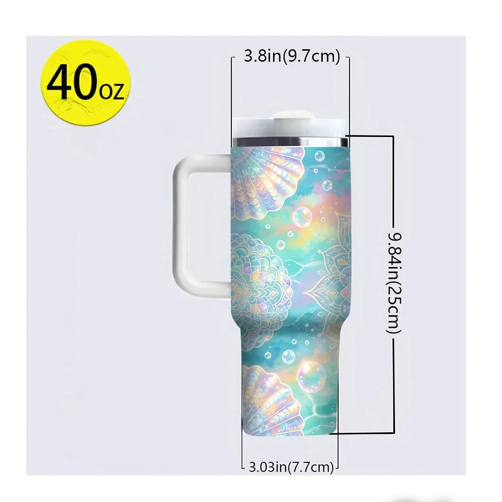 Insulated Stainless Steel Tumbler With Handle For Hot Cold Drinks