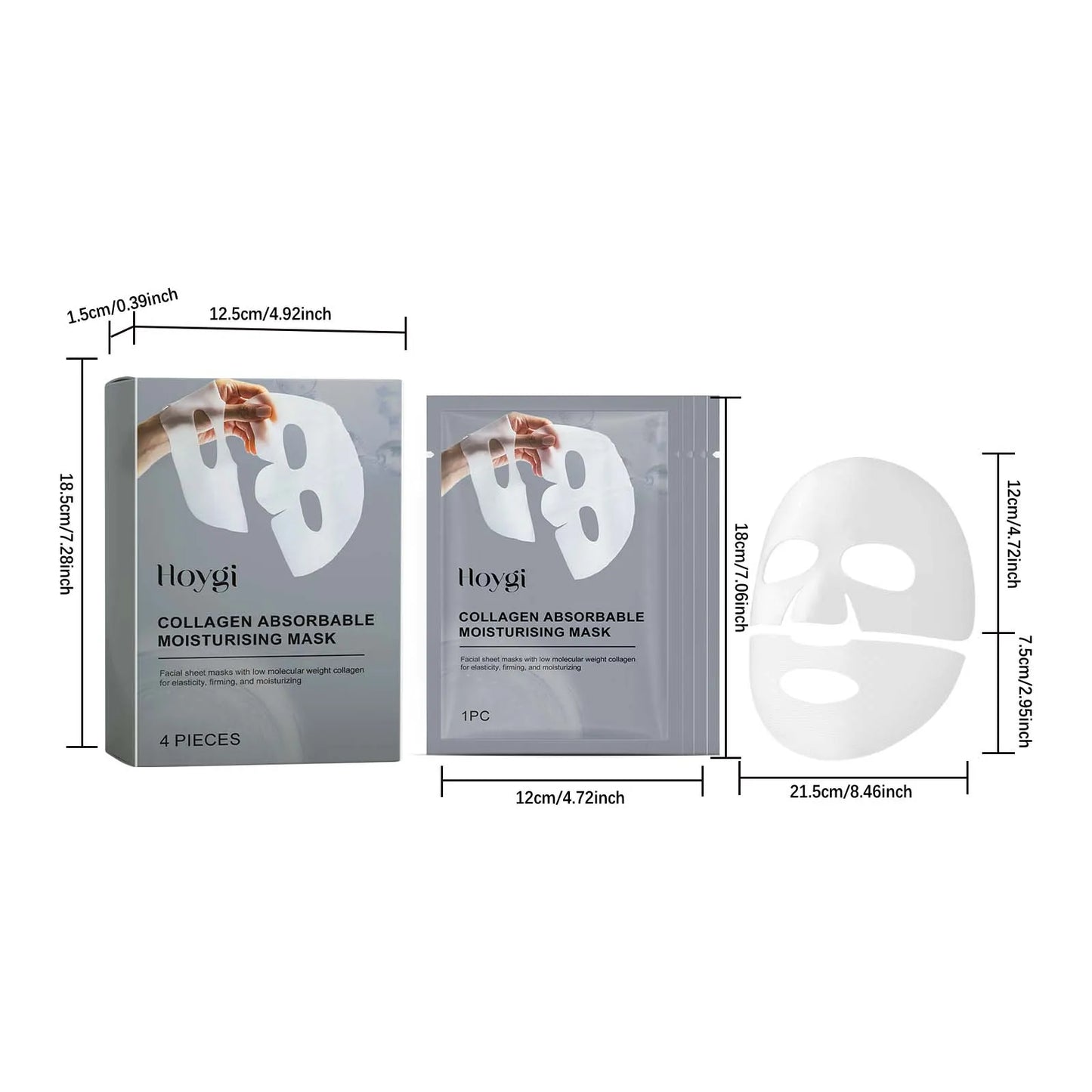 Collagen Absorbable Moisturising Mask Overnight Lifting Firm Fade Fine Lines Wrinkle Smoothing Hydrating Facial Mask Skin Care