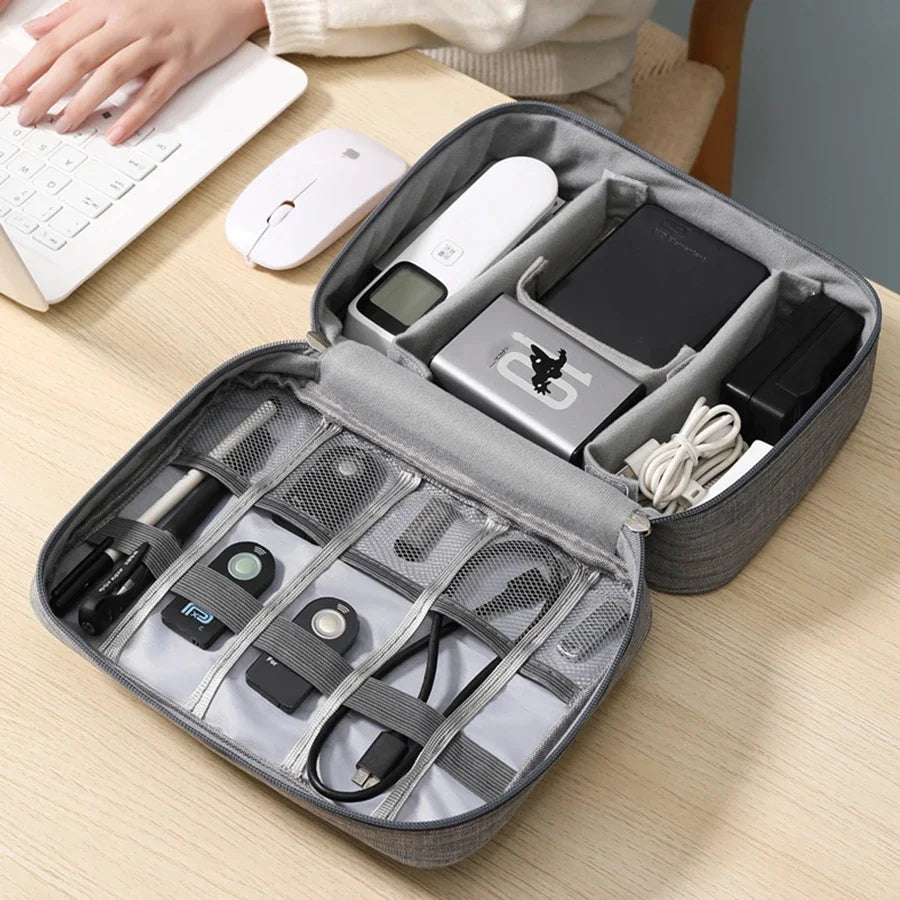 AHTOSKA Waterproof Cable Organizer Pouch For Chargers And Cables